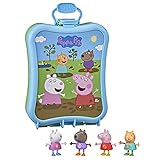 Peppa Pig Toys Peppa's Carry-Along Friends Toy Set, 4 Figures with Carrying Case, Preschool Toys for 3+ Year Old Girls and Boys