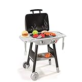 Smoby: Roleplay BBQ Plancha Grill with 16-piece Accessory Set, Black Playset, 19.69 x 14.57 x 28.43 inches, Turn the Button and See Flames Appear, For Ages 3 and up