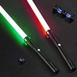 Oomyeh Lightsabers for Kids and Adults 20 Colors-Battle Sounds Metal Hilt Changeable 3 Modes 2 in 1 Light Sabers Perfect Christmas Halloween Present for Kids (2 Packs)