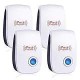 Ultrasonic Pest Repeller 4 Pack - Electronic Repellent for Pest Control – Rodent Repellent Indoor, Ultrasonic Indoor Pest Repellent, Plug-in, for Mosquito, Insect, Mice, Spider, Bug, Ant, Cockroach