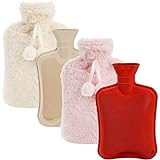WUWEOT Set of 2 Hot Water Bottle with Soft Cover, 2 Liter Rubber Water Pad, Hot Compress Bag and Cold Therapy Bag for Headaches, Cramps, Arthritis, Back Pain, Sore Muscles, Pain Relief, Neck