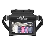 MoKo Waterproof Phone Pouch Fanny Pack, Floating Dry Bag for Swimming Kayaking Snorkeling, Compatible with iPhone 14 13 12 11 Pro Max X/Xr/Xs Max, Galaxy S21 Ultra/S9/Note 10 Plus, Black