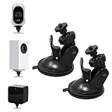 Camera Suction Cup Wall Mount For Wyze Cam V3,for Wyze Cam Pan,for Oculus Sensor,for HTC Vive Base Station,for Arlo,Swivel 360 Degree Adjustable Indoor/Outdoor Bracket with Washable Silica Gel(2 Pack)