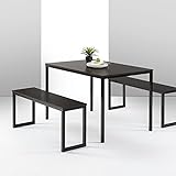 ZINUS Louis Modern Studio Collection Soho Dining Table with Two Benches (3 piece set) - Espresso