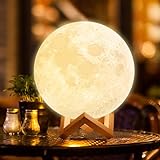 KIFACI Rechargeable Moon Lamp for Adult Kids 5.9inch, 3D Moon Lights for Bedroom, Unique Valentine Gifts for Her, Suitable as Kids Night Lights Bedroom Decorations