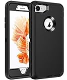 RegSun for iPhone 6s Plus Case,iPhone 6 Plus Case,Built-in Screen Protector, Shockproof 3-Layer Full Body Protection Rugged Heavy Duty High Impact Hard Cover Case for iPhone 6s Plus 5.5 inch,Black