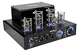 Rockville BluTube LED 70W Bluetooth Tube Amplifier/Home Stereo Receiver with Blue Illumination, Optical Input, Sub Output