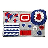 PETVINS Dog Snuffle Mat Treat Blanket, Pet Puzzle Activity Mat for Stress Release, Nose Work Mat for Slow Feeding and Foraging Training Colorful
