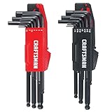 CRAFTSMAN Hex Key Allen Wrench Set with Ball-End, SAE/MM, 20 Piece (CMHT26020)
