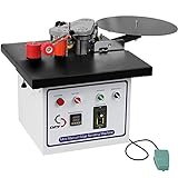 Benchtop Edge Bander, Woodworking Portable Edge Bander Banding Machine, Double-Sided Gluing, Works with Straight and Arc Edges (850W, 0~6m/min Edge Banding Speed)