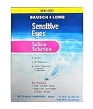 Bausch & Lomb Sensitive Eyes Contact Lens Solution, Sensitive Eyes Solution for Soft Contact & Gas Permeable Lenses, Saline Solution with Potassium, 12 Fl Oz (Pack of 2)