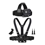 Dream Bull Chest Mount Harness Chesty Vest Head Mount Strap for Action Camera Compatible with GoPro Hero 11,10,9,8,Max,Go Pro Hero 7,6, 5,4, Session,3+,3,Hero (2018),Fusion,DJI Osmo,AKASO