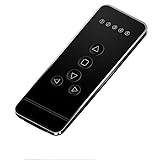 Rollerhouse 5 Channel Blinds Remote RF 433.92 Replacement Controller for Motorized Windows Shades and Blinds, Black