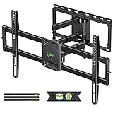 USX MOUNT Full Motion TV Wall Mount for Most 47-84 inch Flat Screen/LED/4K TV, Mount Bracket Dual Swivel Articulating Tilt 6 Arms, Max VESA 600x400mm, Holds up to 132lbs, Fits 8” 12” 16' Wood Studs
