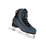 Riedell Skates - Soar Adult Ice Skates- Recreational Soft Beginner Figure Ice Skates | Onyx | Size 8