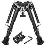 MidTen Hunting Rifle Bipod 6-9 Inches Picatinny Bipod Adjustable Foldable Legs Heavy Duty Tactical Bipods for Rifles with Picatinny Adapter