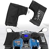 SUNPIE ATV Handlebar Mitts- Snowmobile Handlebar Gloves Waterproof with Touch Bag ATV Hand Warmer Compatible with Sportsman Scrambler FourTrax Grizzly Brute Force Snowmobile, 2Packs