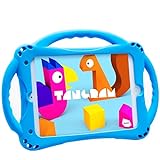 TopEsct Kids Case for iPad Mini 5 4 3 2 1,Silicone Childproof for iPad Mini 5 4 3 2 1, Built-in Handle Stand, Comes with a Strap (Blue)