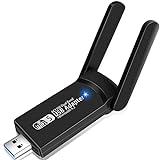 USB WiFi Bluetooth Adapter, 1300Mbps Dual Band 2.4/5Ghz Wireless Network External Receiver, Mini WiFi Dongle for PC/Laptop/Desktop