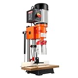 VEVOR Benchtop Mortise Machine, 370W, 1725 RPM Woodworking Mortising Machine, with 1/4-Inch 3/8-Inch 1/2-Inch Chisels Wooden Workbench, for Making Round Holes Square Holes Or Special Square Holes