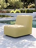 Inflatable Patio Outdoor Furniture Sectional Sofa All-Weather Washable Armless Patio Chair for Balcony, Backyard, Garden (Yellow)