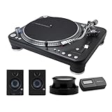 Audio-Technica ATLP1240USBXP Professional DJ Turntable Bundle with Presonus Eris 3.5 3.5-Inch Low-Frequency Driver Media Reference Monitors, Knox Stabilizer and Stylus Scale (4 Items)