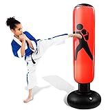 Novelty Place Inflatable Punching Bag for Kids - Free Standing Boxing Bag immediate Bounce Back for Practicing Karate, Taekwondo, Boxing, MMA- Bop Bag Toys for Fitness & Stress Relief