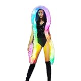 SZTOPFOCUS Sequin Jacket – LED Faux-Fur-Coat-Light-Up-Vest-Hoodie Smart-Glowing-Rave-Costume-Clothing-For-Women-Men-Festival-Outfit