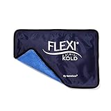 FlexiKold Reusable Gel Ice Pack with Straps – Cold Compress Pack for Injuries – Flexible Medical Ice Wrap for Back, Shoulders, Legs, Knees, Sciatica, Muscle Pain – Half Size