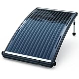 YiViKPE Curve Solar Pool Heater, Made for Above-Ground and Inground Pools, Includes 2 Adapters, 2 Hoses & Clamps