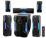 Rockville HTS56 1000w 5.1 Channel Home Theater System/Bluetooth/USB+8' Subwoofer, Black