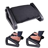 Scalebeard Foot Rest for Under Desk at Work with Removable Soft Foam Cushion,6 Height Adjustable Foot Rest with Massage Texture and Roller for Home, Office, School(Upgrade)