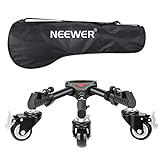 NEEWER Photography Tripod Dolly, Heavy Duty 50lbs Capacity Tripod Wheels with 3' Rubber Wheels for DSLR Cameras Camcorder Photo Video Lighting