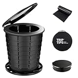 TRIPTIPS Upgrade Retractable Portable Toilet for Travel, Adjustable Height Camping Toilet for Adults Kids, Foldable Toilet for Camping/Car, XL size