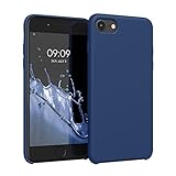 kwmobile TPU Silicone Case Compatible with Apple iPhone 7/8 / SE (2020) - Case Slim Phone Cover with Soft Finish - Navy Blue