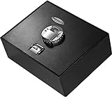 BARSKA AX11556 Biometric Fingerprint Top Opening Security Drawer Safe Box 0.23 Cubic Ft, Multi, One Size , Black , 14.75 x 11.25 x 5