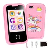 Kids Phone Toy Gift for Girls 3 4 5 6 7 8 Years Old, Toddler Smart Phone Unicorn Learning Toys - Pretend Play Phones with Educational Games, MP3 Music Player, Birthday Gifts for Boys Age 3-8