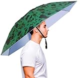 Murnfahs Hands Free & Funny Umbrella Hat, Hands Free UV Protection,Beach Party Large Fishing Hats,Folding Sun Rain Cap Adjustable Size Fits Kids, Men & Women for Fishing, Gardening and Golf