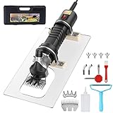 2 in 1 Carpet Trimmer/Sheep Shears with ShearingGuide, BESGEER-Rug-Trimmer-for-Tufting-Carpets with 2 Blades, Electric Sheep Clippers Sheep (Black 700W)