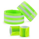 Ubrand 4 PCS Reflective Bands for Wrist, Arm, Ankle,Leg. High Visibility Reflective Bands, Safety Reflector Tape Straps, High Visibility Reflective Gear for Night Running, Cycling, Walking