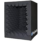 TroyStudio Portable Sound Recording Vocal Booth Box - |Reflection Filter & Microphone Isolation Shield| - |Large, Foldable, Stand Mountable, Super Dense Sound Absorbing Foam| (Small Size)