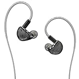 Yinyoo KBEAR Xuanwu Professional in ears Monitor Headphones for Musicians Singer, IEM Earphones 1DD Wired Earbuds with Crystal-Clear Sound for Bass Player, Stage, Rehearsals, Music(Black, without mic)