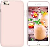 GUAGUA iPhone 6 Case iPhone 6s Case Liquid Silicone Soft Gel Rubber Slim Lightweight Microfiber Lining Cushion Texture Cover Shockproof Protective Anti-Scratch Phone Case for iPhone 6/6s Pink
