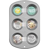 Wilton Recipe Right Muffin Pan, For great Muffins, Cupcakes, Breakfast Potato Egg Cups and so Much More, 6-cups