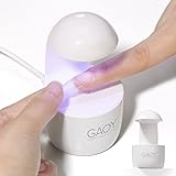 GAOY Mini UV Light for Gel Nails, Small Nail Cure Light, Eggshell LED Nail Lamp, USB Nail Dryer for Fast Curing, White