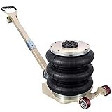 CXRCY Air Jack, 5 Ton Pneumatic Jack, Airbag Jack with Adjustable Long-Handle 11000LBS Capacity, Fast Lifting up to 16Inch for Cars,Trucks (White Triple Bag Air Jack)