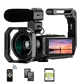 ORDRO 4K Video Camera Camcorder, AX65 4K Ultra HD Camcorder w/12x Optical Zoom 100x Intelligent Zoom for Vlogging, WiFi UHD Camcorder 3.5' IPS Touch Screen w/Mic Wide Angle Lens