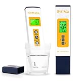 CIZTADA pH Meter and Salinity Meter Combo for Saltwater Pool 6 in 1 pH Salt SG EC TDS Temp Meter for Reef Aquarium Seawater Tank Koi Fish Pond PPM and pH Water Tester for Hydroponics Nutrients Growing