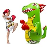 MAYYAD Inflatable Punching Bag for Kids - Bop Bag Inflatable Punching Toy - Inflatable Dinosaur with Instant Bounce Back Movement - Bottom Space Can Use Both Sand and Water (47” Height)