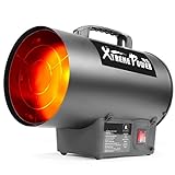 XtremepowerUS 50,000 BTU Forced Air Propane Heater Heat up to 1500sq ft Portable Heater for Garage, Jobsite, and Construction Sites